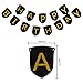 PAXCOO Black and Gold Birthday Decorations with Happy Birthday Banner Black Gold Balloons and Party Supplies for 20st, 30th, 40th, 50th, 60th, 70th,75th, 80th Birthday