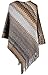 QZUnique Women's Batwing Sweater Pullover Wrap Shawl Poncho Cape Pashmina Knitted Tassels Edge Waves