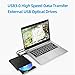 Auitee External CD DVD Drive,USB 3.0 Type C Dual Port Slim Portable External CD DVD Rewriter Burner Writer, High Speed Data Transfer External USB Optical Drives for Laptop/MacBook/Desktop