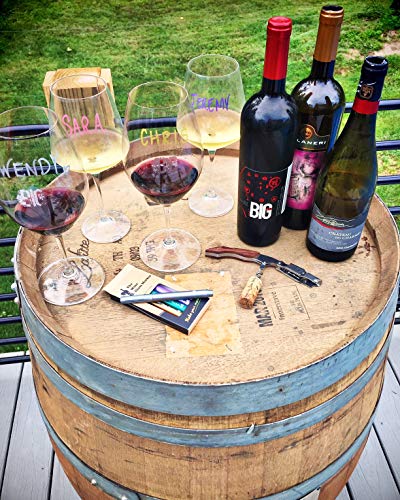 The Original Wine Glass Markers - (Set of 5 Wine Markers) - Lifetime Replacement Warranty -Vibrant Colors - Wine Glass Charms - Fun Wine Accessories - Write on any glassware - Easy Erasable