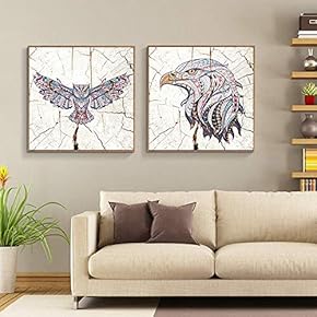 Floating Framed Canvas Wall Art for Living Room, Bedroom Wooden Background Animal Canvas Prints for Home Decoration Ready to Hang - 16"x16"x2 Panels