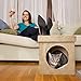 Cat Condo Pet Cube (15x15x15) – Cat House Pet Bed Hideaway for Your Kitty's Privacy and Entertainment! Durable, Washable, Easy to Clean & Non-Toxic Cat Bed – Large 8.5” Entry with Easy Carry Handle!