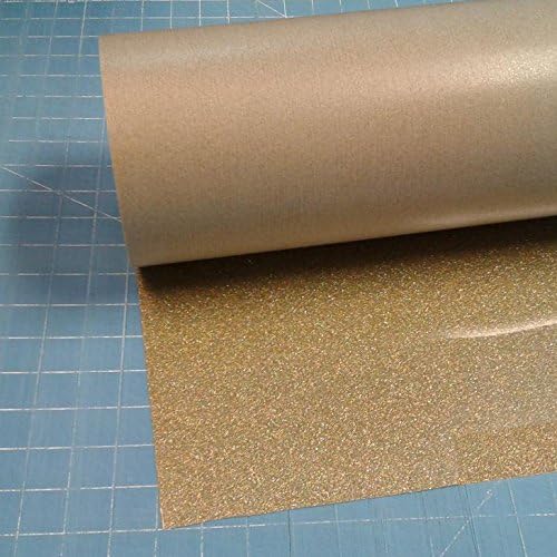 Siser Glitter HTV 20" x 5ft Roll - Iron on Heat Transfer Vinyl (Gold Confetti)