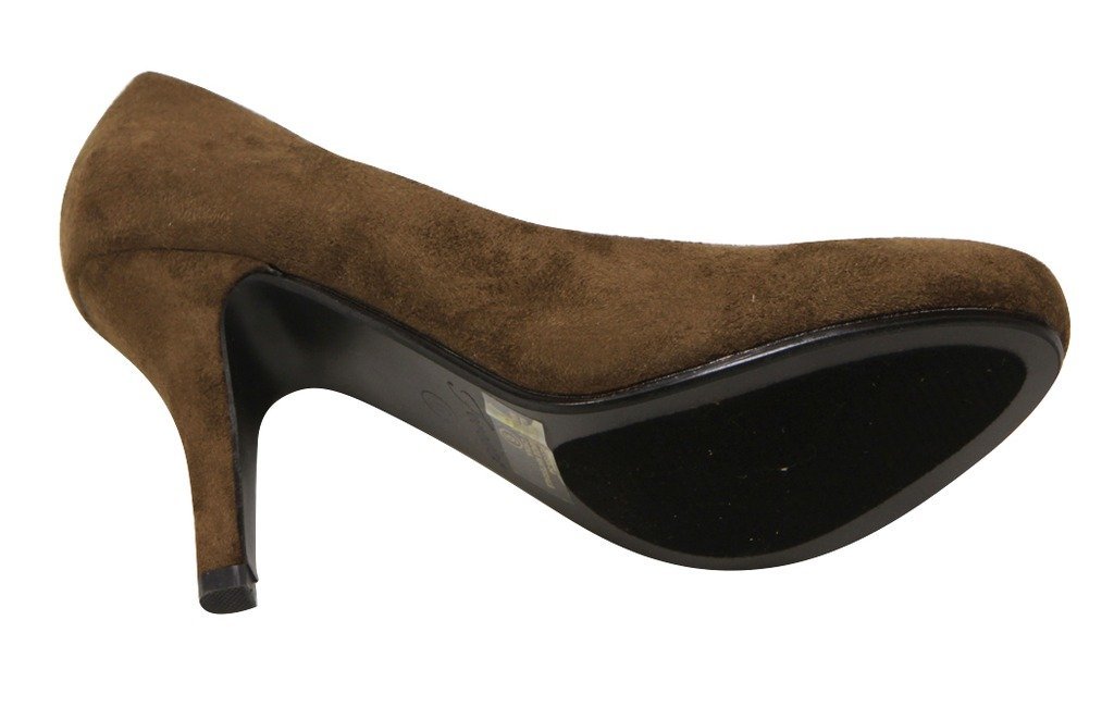 Forever Azusa-54 women's round toe slip on high heel pumps shoes Brown 7.5 - Image 3