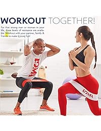 LOMA Resistance Hip Band Workout - Premium Booty Band - Hip Bands Circle Heavy Resistance Bands for Legs & Butt - Bonus Video Lessons & Meal Plan