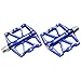 BONMIXC Flat Bike Pedals Sealed Bearing Alloy Pedals Mountain Bike Large Platform Bicycle Pedals 9/16 (Blue)