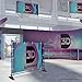 Flexzion Backdrop Stand - Telescopic Banner Stand 8'x8' Step and Repeat Adjustable Photographic Back Ground Expanding Display for Party Trade Show Exhibitions Wall Exhibitor with Carrying Case