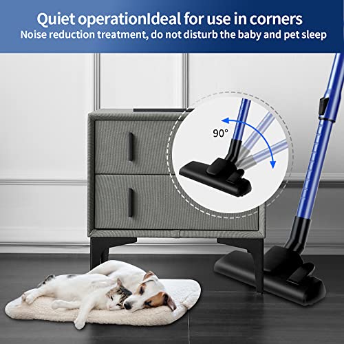 Corded Vacuum Cleaner, 17KPa Powerful Suction with 600W Motor, 4 in 1 Lightweight Handheld Stick Vacuum for Pet Hair Hard Floor and Carpet