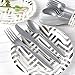 WDF 360 Silver Plastic Silverware- Disposable Hammered Gray Plastic Cutlery - Plastic Flatware inluding: 120 Gray Forks, 120 Gray Spoons, 120 Gray Knives