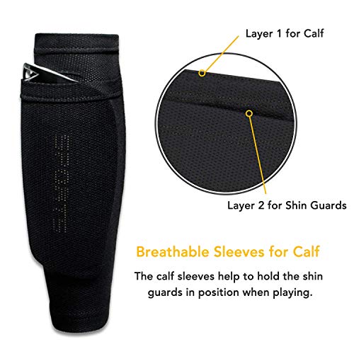 image for Geekism GeekSport Youth Soccer Shin Guards for Kids Toddler Shin Pads 