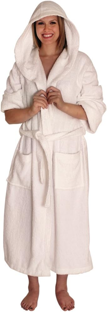 Women's and Men's Hooded Terry Cloth Bath Robe