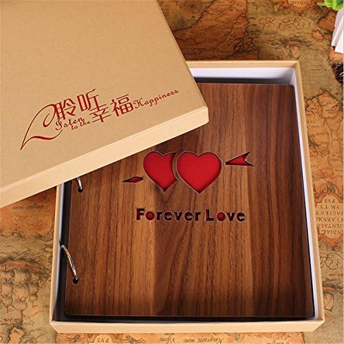 Retro DIY Album Handmade Manual Creative Couple Baby Photo Square Book Home Decor Gift (Random: Style)