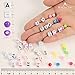 BEADNOVA Letter Beads Set for Jewelry Making Assorted Acrylic White Alphabet Beads Cube with Colorful Beads for DIY Bracelets, Key Chain and Handmade Gift (6mm, 800pcs)