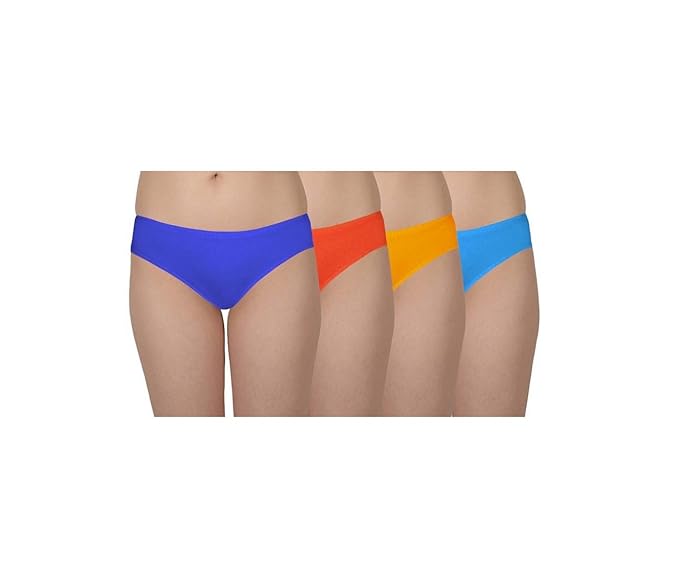 Womens Cotton Multicolor Panty(Pack of4)