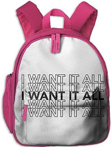 I Want It All Printed Kids Backpack School Backpack Children Backpacks Bags With Front Pockets