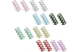 Xinghonyac Lot de 16 spirales pour cahiers - Anneaux de reliure en plastique à 5 trous (5,5 mm-25 mm), fournitures de reliure