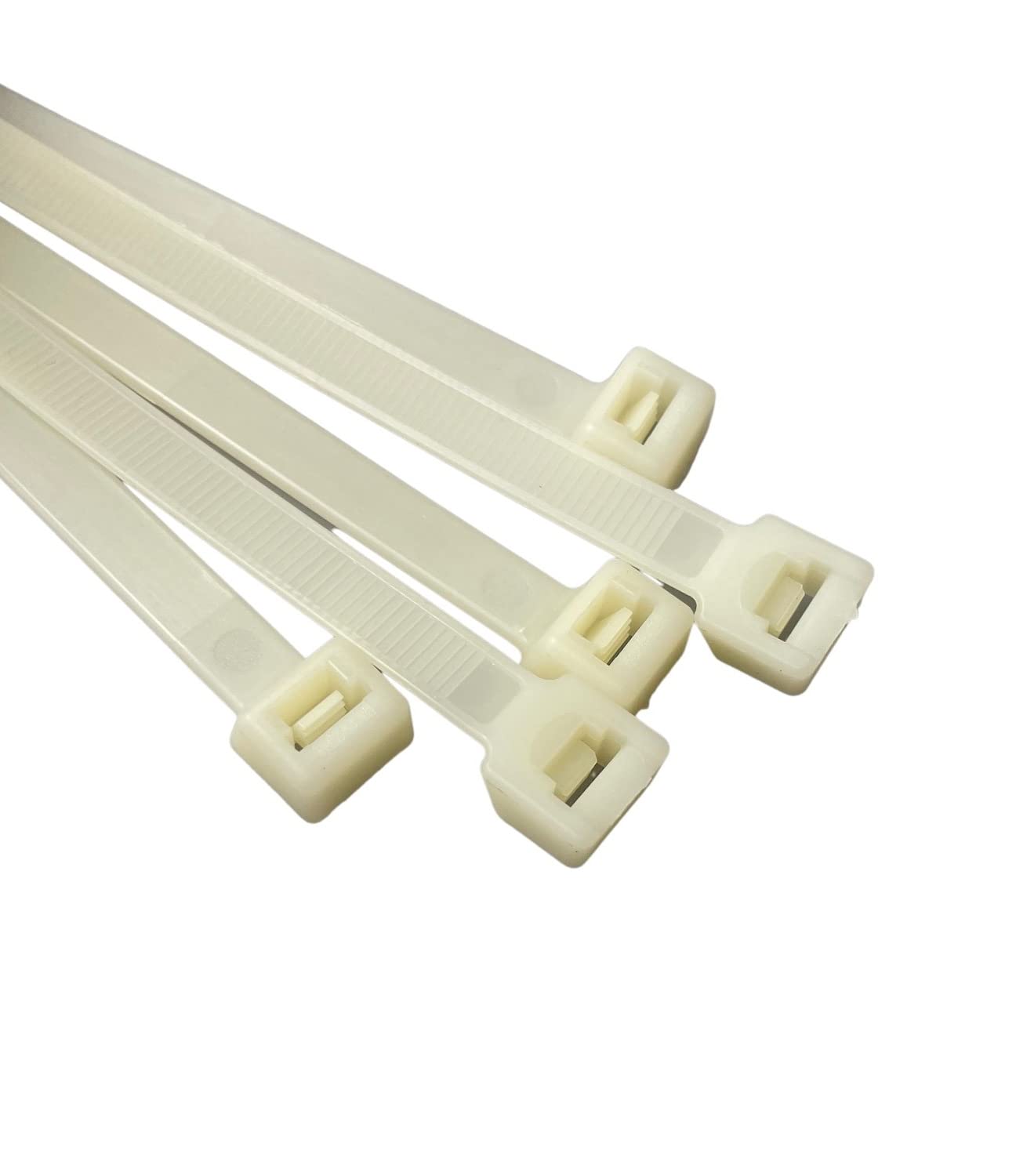 On1shelf® Cable Ties, 750mm x 9.0mm, 30" Premium Tie Wraps, Strong and Long Nylon Zip Tie (20, White)