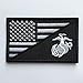 SpaceAuto USA American Flag w/ Marine Corps USMC Military Tactical Morale Badge Patch 3