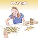 Wooden Game Set by GamieTM - 5 Fun Games for Kids and Family - includes Tic-Tac-Toe, Tower, Domino, Triangle, Pick-up Stick - Compact Size - Best Gift for Boy or Girl 5+.