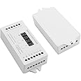 AKEPO Mini 4CH DMX Digital Display Decoder, DMX512 Controller for RGBW LED Lights DC9-24V 4A/CH with 15 Built-in Effects (Mini 4 Channel with Display)