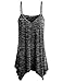 Miusey Tank Tops for Women Shirts Ladies Handkerchief Hem Fowly Summer Spaghetti Strap Camisoles Loose Long Cami Form Fitting Cotton Dress L Space Dye Black