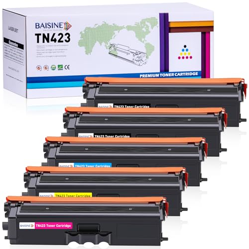 BAISINE TN-423 TN423 Compatible with Brother TN423 TN 423 TN-423BK Toner Cartridges for Brother MFC-L8690CDW HL-L8260CDW HL-L8360CDW DCP-L8410CDW MFC-L8900CDW MFC-L9570CDW (2Black/Cyan/Yellow/Magenta) (a)