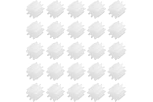 MECCANIXITY 40Pcs Plastic Gears 10 Teeth Plastic Shaft Gears Model 102AA Reduction Gear for RC Car Model DIY Robot,White Modu