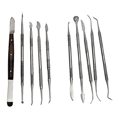 Professional 10 pcs/set Dental Lab Equipment Wax Carving Tools Set Surgical Dentist Sculpture Knife Instruments Tool Kit