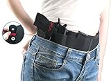 DINOKA Holster- Concealed Carry Belly Band Holster Elastic Waist Band Gun Holster -Breathable&Quick to Dry-Fits for Small Frame Pistols,Handguns, Revolvers-For Men & Women- Right Hand Draw(Black)