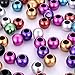 HooAMI 200pcs Mixed Color Acrylic Ball Beads 12mm for Jewelry Making