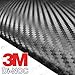 3M DI-NOC CA-421 BLACK CARBON FIBER 1ft x 1ft ( 1 sq/ft) Flex Vinyl Wrap