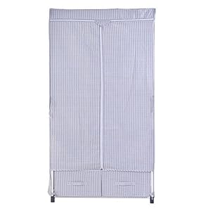 WJP Moderno semplificata w-667 armadi, armadi DIY Tessuto Rinforzato Silver Gray DOT Zipper Cotton