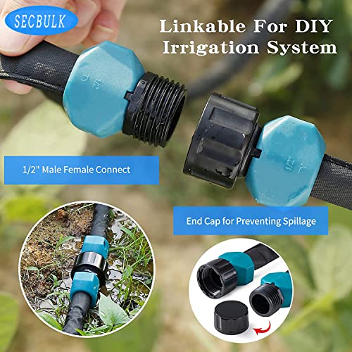 Secbulk 2026 Flat Soaker Hose 100 ft with Stakes for Garden, 50ft photo 9