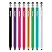 Honsky Cell Phone Stylus, Tablet Stylus for Touch Screens: Universal Slim Long Metal Pencil-Like Stylist Pens, Tablet Pen, Touchscreen Stylus Pen - Bulk, Multi-Colored - Six Sided, Pack of 8