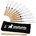 MalloMe Marshmallow Roasting Sticks Set of 10 Telescoping Rotating Smores Skewers & Hot Dog Fork 32 Inch Kids Camping Campfire Fire Pit Accessories | Free Pouch, 10 Bamboo & Marshmallow Sticks Ebook primary