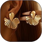 Chunky Gold Statement Dangle Earrings for Women Boho Silver Geometric Drop Earrings Geometry Dangling Earrings Jewelry Accessories