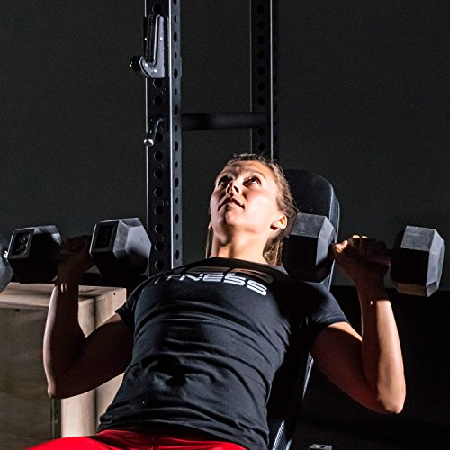 Rep 5-50 lb Rubber Hex Dumbbell Set with Rack and Free Rubber Mat - Thumbnail 2