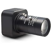 MOKOSE HD Webcam USB 3840 x 2160 Digital Industrial Camera with CS-Mount 5-50mm Telephoto Zoom Manual Lens UVC Free Drive.