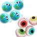 Trolli Planet Gummi and Trolli Pop Eye (Glotzer) Gummies Combination 1 Pack Each - Sour Filled Fruit Gum in a PINKRISTMAS Gift Box