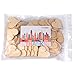 UTOPER 100pcs 2 inch Wooden Love Heart Shape Slices Blank Name Tags Wine Tag with Hole Unfinished Wood Cutout Labels Art Craft with 33ft Natural Twine for Wedding Party Children DIY Pieces