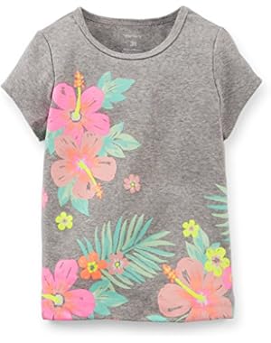 Girl S/s Hibisus Tee; 3m; Grey