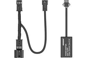 Dash Cam Power Adapter for Audi Porsche Volkswagen with Black 3-Pin Rain Sensor – Hidden Cable Kit for GPS Radar Mirror Camer