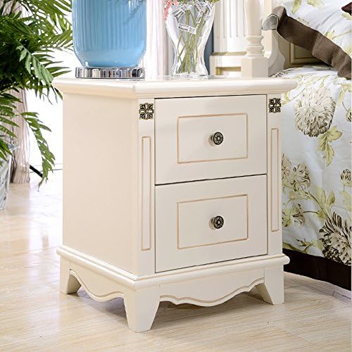 GFYRHCGDFHJDGVF Anti-Fading nightstand,Simple Bedroom Anti-Moisture Bedside Table Retro European Bedside Cabinet Solid Wood Drawer Locker-A 50x40x56cm(20x16x22inch)