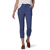 Lee Women's Ultra Lux High-Rise Seamed Crop Pant (as1, numeric, numeric_12, regular, regular, Marine Blue)