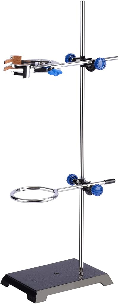 Labasics Lab Stand and Clamp Set - Rod 56.9cm, Burette Clamp, Ring, 2 Boss Heads
