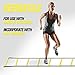 Limm Adjustable Training Agility Ladder - with Free Carry Bag, Hooks, and Online Tutorial Videos | Unique Rope Adjustment Markings & Durable Flat Rungs | for Speed, Footwork, Sports, Fitness and More