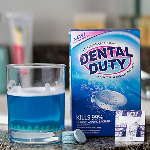 Retainer and Denture Cleaning Tablets (2 Months Supply) - Cleaner Removes Bad Odor, Plaque, Stains from Dentures, Retainers, Night Guards, Mouth Guard, and Removable Dental Appliances. Made In USA
