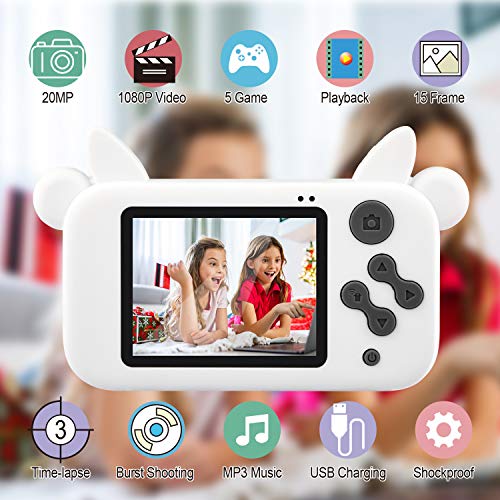 Kinderkamera,Kinder Digitalkamera Spielzeug 2 Zoll HD-Bildschirm 1080P Kinder Fotoapparat Tragbar Videokameras Kamera… – Bild 3