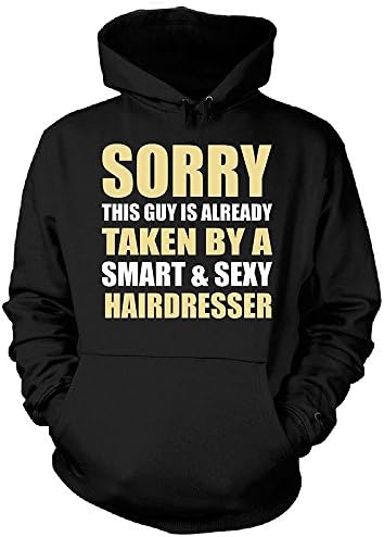 Sorry This Guy Is Taken By A Sexy Hairdresser Velveteen Heavy Blend Pullover Adult Unisex Hoodie Sweatshirt