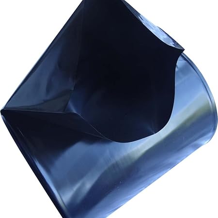 Hossi's Wholesale 1x01530102|1xRolle49901|0001 250m Schwarze, undurchsichtige Voll-Schlauchfolie, Breite x Dicke 300x0,10mm, 